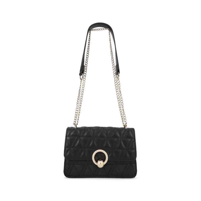 Fastrack Quilted Structured Sling Bag for Women | Black