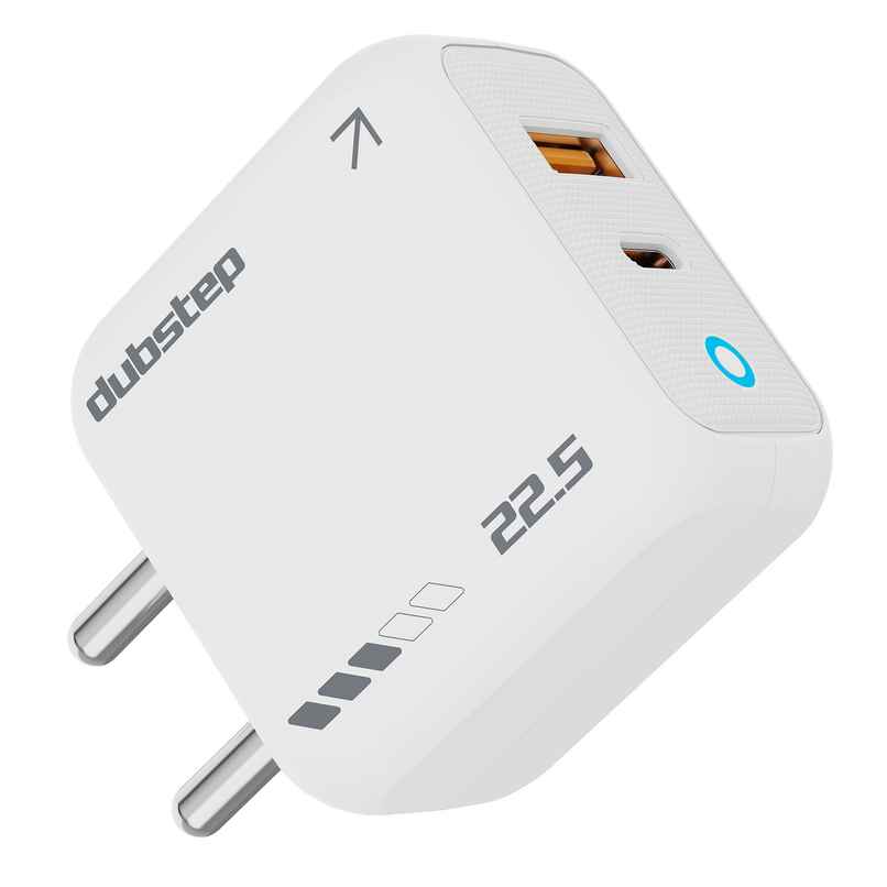 Dubstep Sprint 22.5W Superfast Wall Charger | Adaptor Only | White Dubstep Sprint 22.5W Superfast Wall Charger | Adaptor Only | White