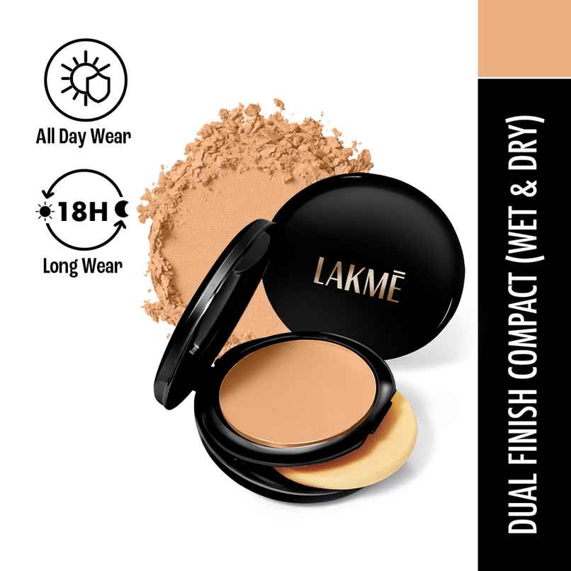 Lakme Xtraordin-Airy Compact 2 In 1 Compact + Foundation Lightweight Spf17 - 05 Beige Honey
