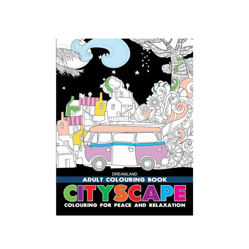 Cityscape Colouring Book for Adults With Detailed City Designs|Coloring Book|Art Therapy Relaxing