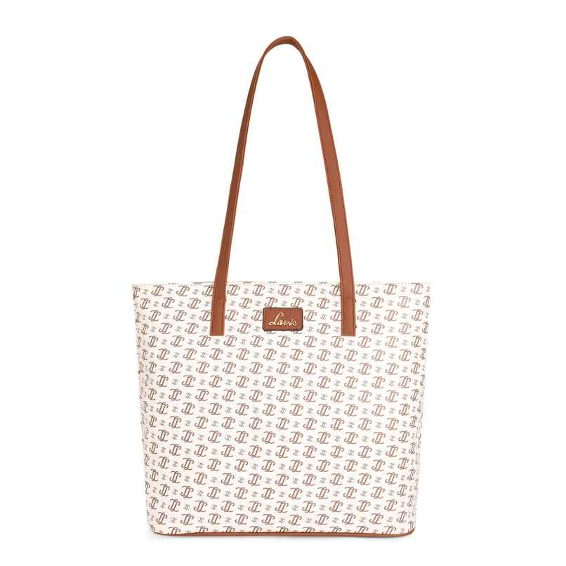 Lavie Women's Palmer Monogram Ll Tote Handbag | Ladies Purse | Shoulder Bag | Large | Off White
