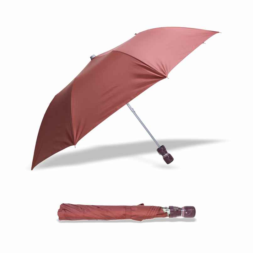 Cello Varsha 21 Inch 2 Fold Mix Mono Silver Umbrella | Brown Cello Varsha 21 Inch 2 Fold Mix Mono Silver Umbrella | Brown