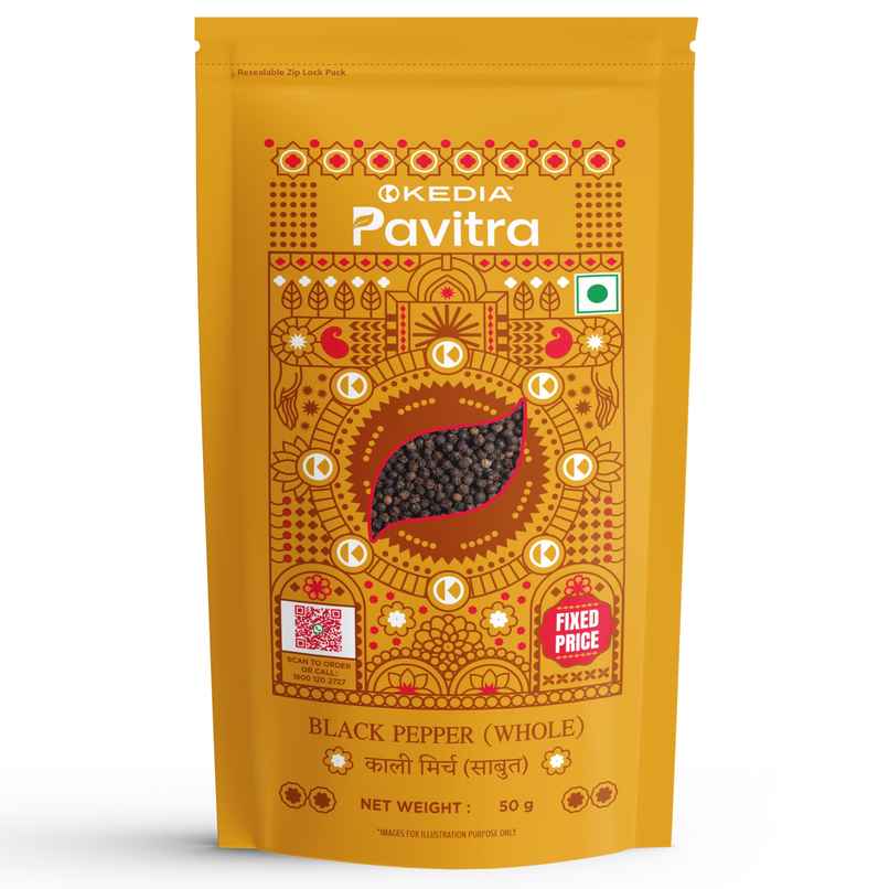 Kedia Pavitra Black Pepper Whole-Kali Mirch