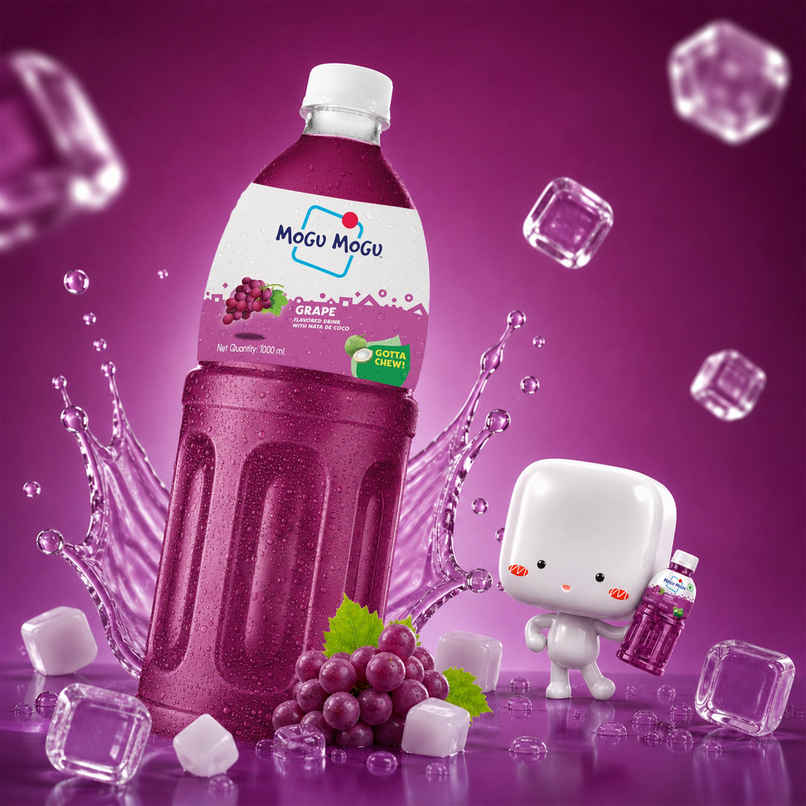 Mogu Mogu Grape Fruit Drink with Nata de Coco Mogu Mogu Grape Fruit Drink with Nata de Coco