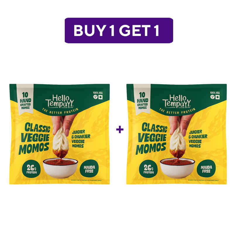 Hello Tempayy Classic High Protein Veg Momos  Combo