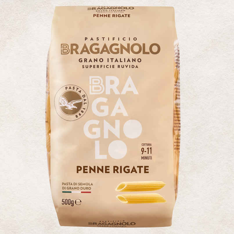 Bragagnolo Penne Pasta | Itlaian Wheat Bronze Cut Die Rough Surface