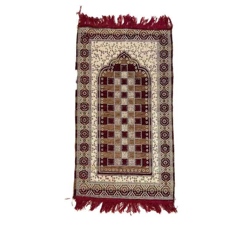 Prayer Worship Mat Maroon and Brown | B-NET Prayer Worship Mat Maroon and Brown | B-NET
