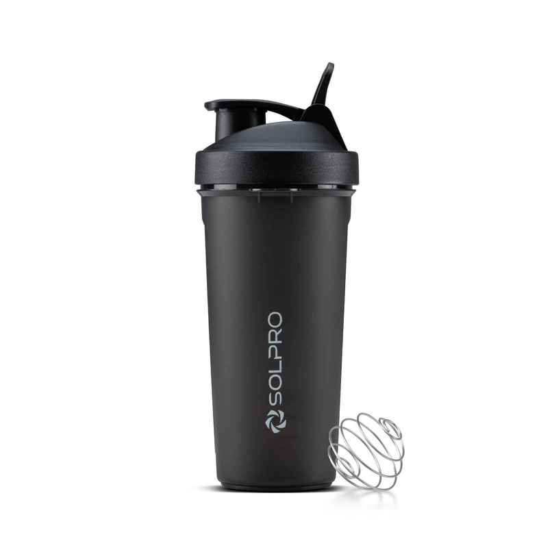 Solpro Blaze Shaker Bottle | Black | BPA Free | 800 ml