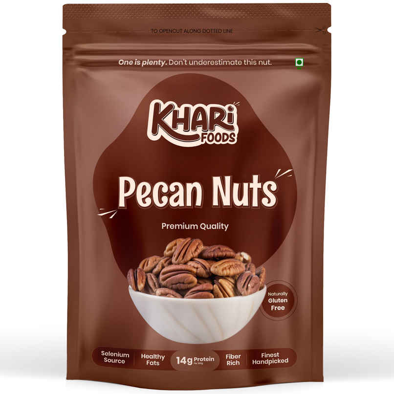 Khari Foods Premium Pecan Nuts, Healthy Snack, Rich in Protein