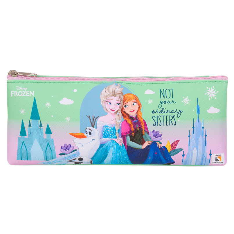 Striders Frozen Stationery Pencil Pouch - Triangle Shape, Ideal for Kids & Students