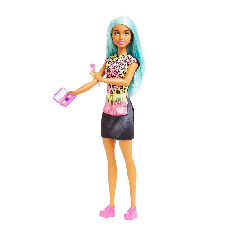 Barbie Makeup Artist Doll | Teal Hair | Accessories like Palette & Brush Barbie Makeup Artist Doll | Teal Hair | Accessories like Palette & Brush