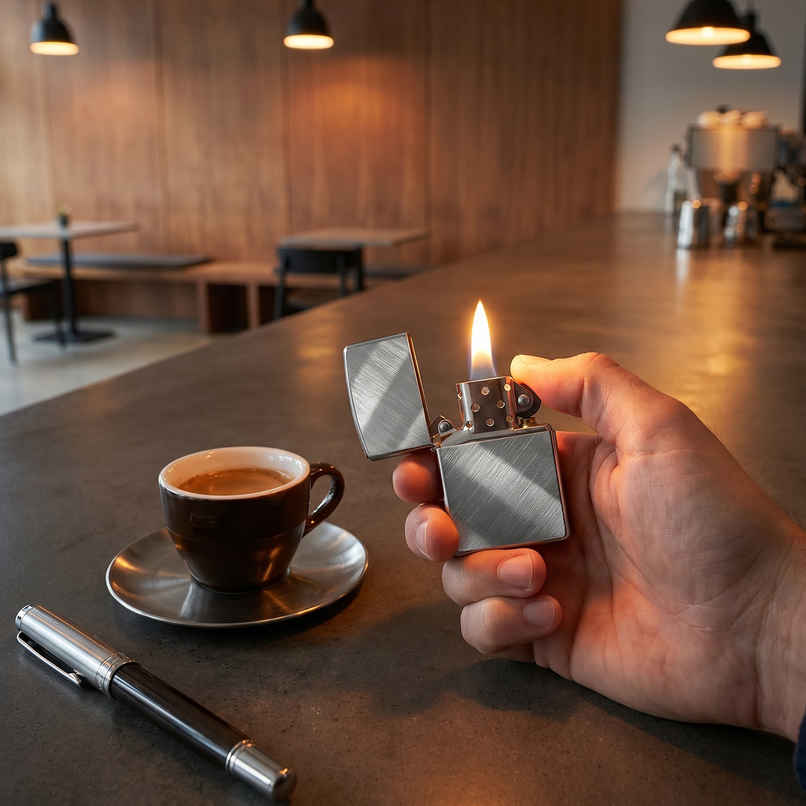 Zippo Classic Diagonal Weave Windproof Pocket Lighter