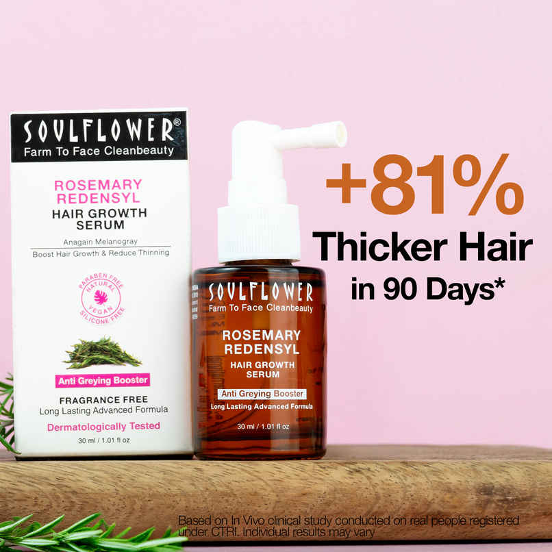 Soulflower Rosemary Serum For Hair growth & Hair fall control