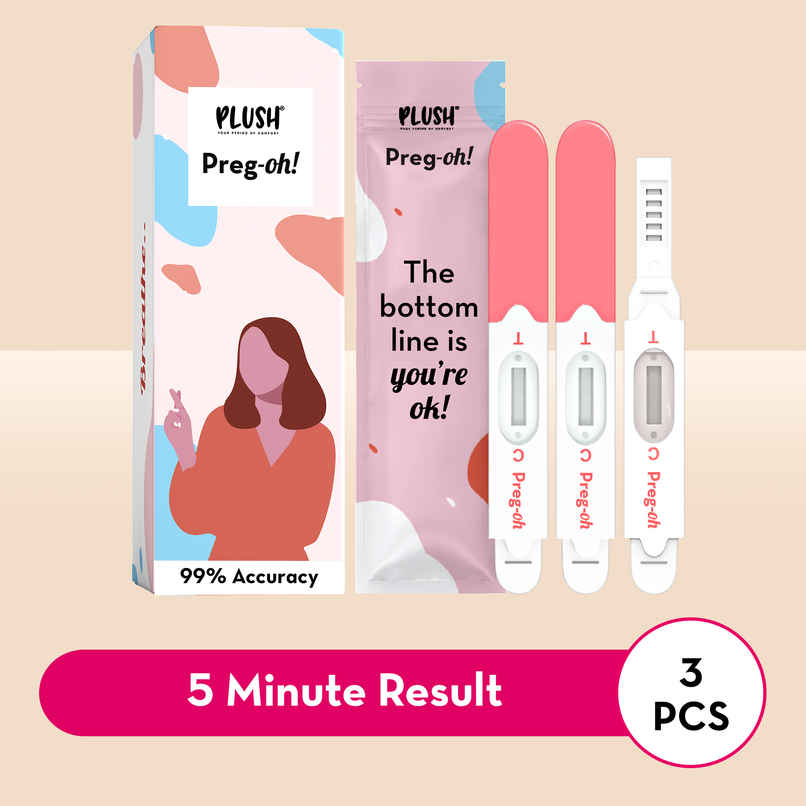 Plush Preg-Oh! Midstream Pregnancy Test Kits, Rapid One Step Home Test 99% Accuracy
