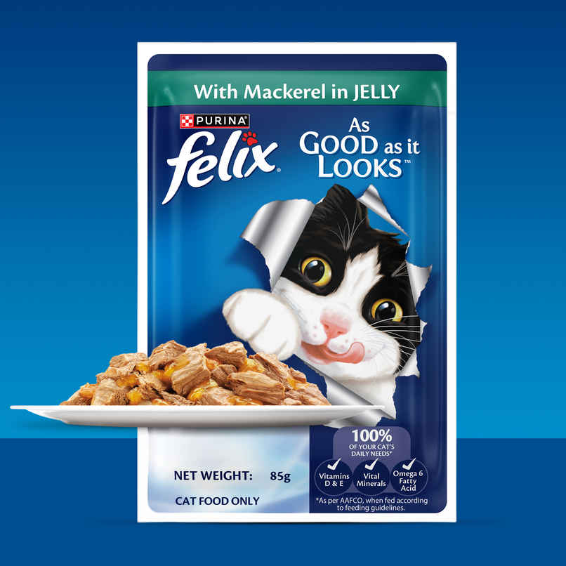 Felix Mackerel with Jelly Adult Cat Wet Food Felix Mackerel with Jelly Adult Cat Wet Food