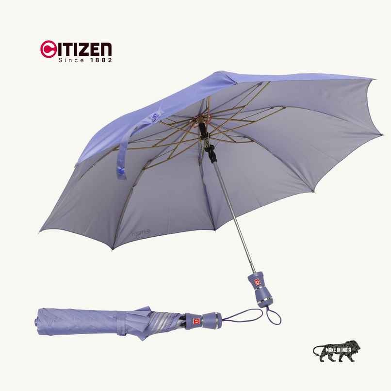 Citizen 2 Fold 21 Inch Purple Mono Silver Umbrella Citizen 2 Fold 21 Inch Purple Mono Silver Umbrella