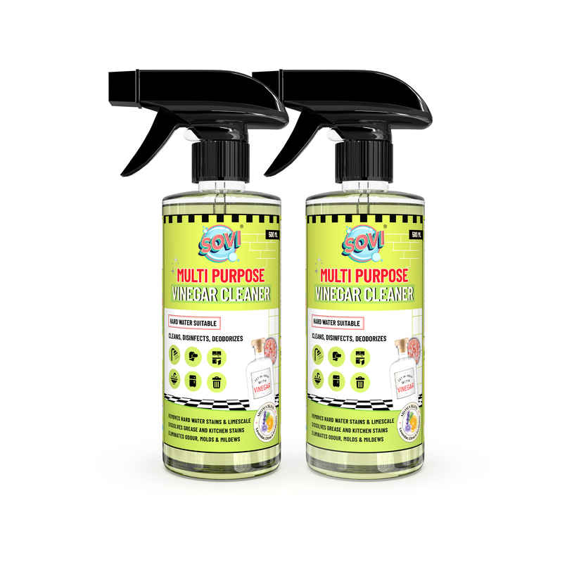 Sovi Multipurpose Vinegar Cleaner | Bathroom - Kitchen Cleaner | Degreaser | Lavender | Pack Of 2