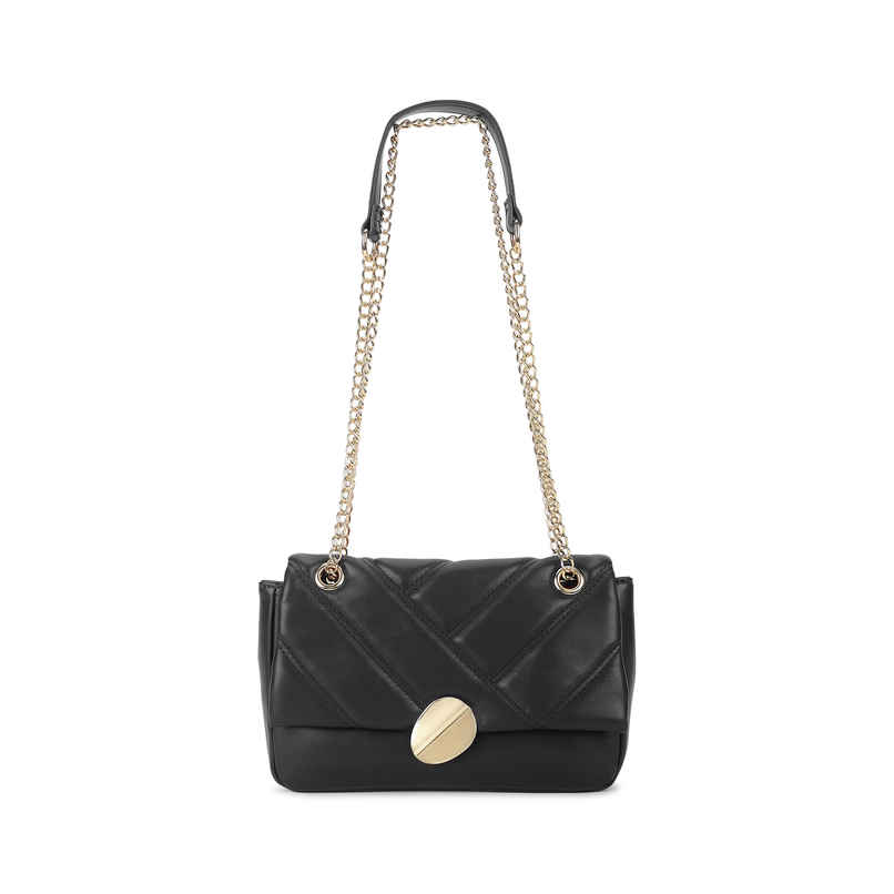 Fastrack Bags Casual Sling Bag with Magnetic Closure in Black Fastrack Bags Casual Sling Bag with Magnetic Closure in Black