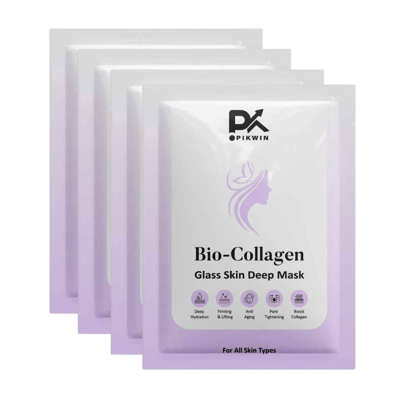 Pikwin Bio Collagen Face Sheet Mask | Korean Glass Skin Anti Aging Formula Pikwin Bio Collagen Face Sheet Mask | Korean Glass Skin Anti Aging Formula