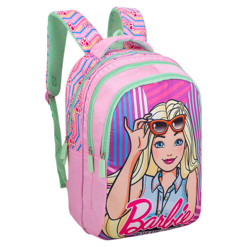 Striders Barbie School Bag for Girls 14 Inch Lavender Color Kids Backpack with Spacious Compartments