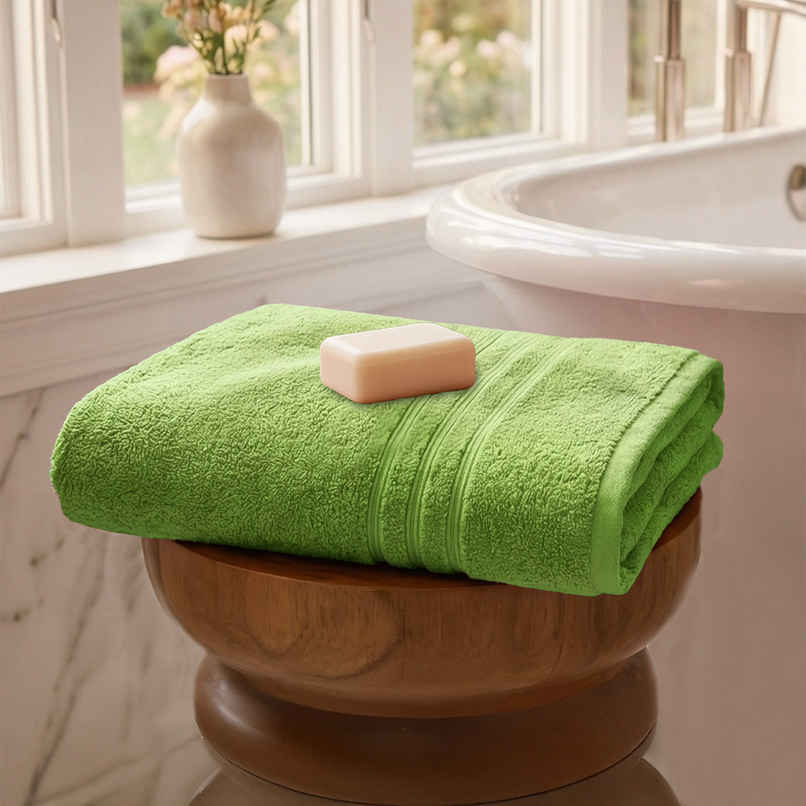 Home Elegance by My Trident Comfort Living Cotton Bath Towel | 28 in x 55 in | Lime Green Home Elegance by My Trident Comfort Living Cotton Bath Towel | 28 in x 55 in | Lime Green