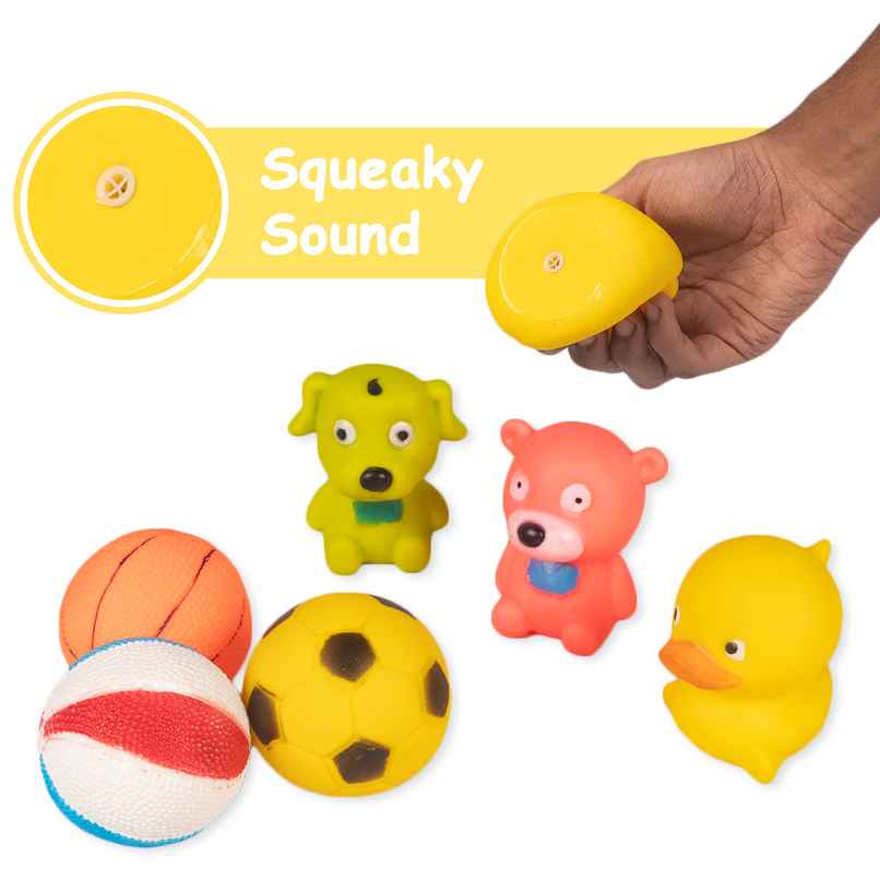 Ratna's Squeezy Animal/ Ball Combo 6Pcs | Assorted Ratna's Squeezy Animal/ Ball Combo 6Pcs | Assorted