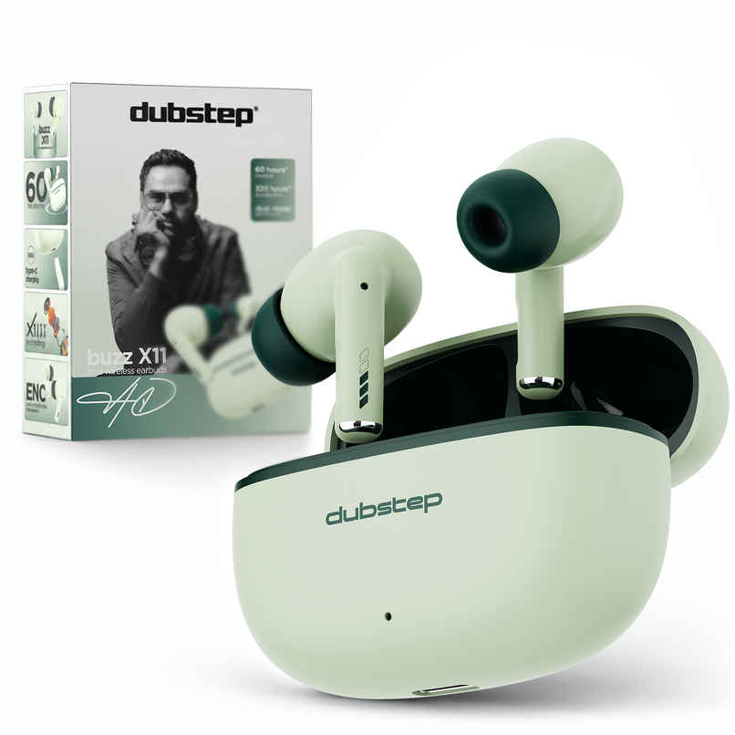 Dubstep Buzz X11 TWS Earbuds with 60 Hrs Playtime | ENC | Matcha Green