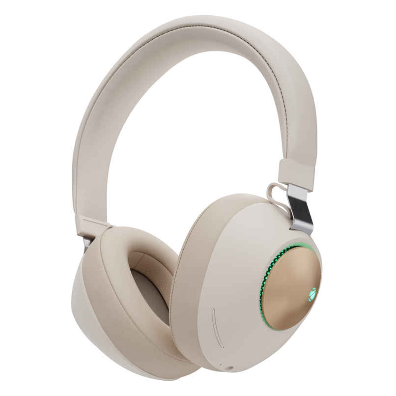 Zebronics Duke BT Headphone, 60h, Dual Pairing, Gaming Mode, ENC, LED, Deep Bass, Voice Asst (Beige) Zebronics Duke BT Headphone, 60h, Dual Pairing, Gaming Mode, ENC, LED, Deep Bass, Voice Asst (Beige)