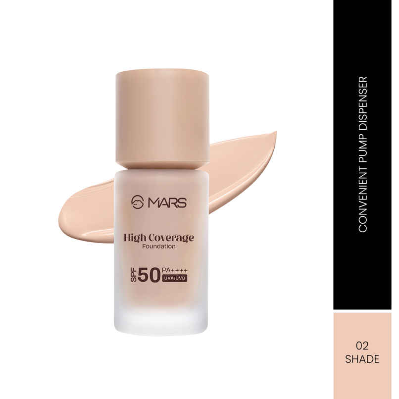MARS Cosmetics SPF50 PA++++ High Coverage Foundation | Shade 02 MARS Cosmetics SPF50 PA++++ High Coverage Foundation | Shade 02