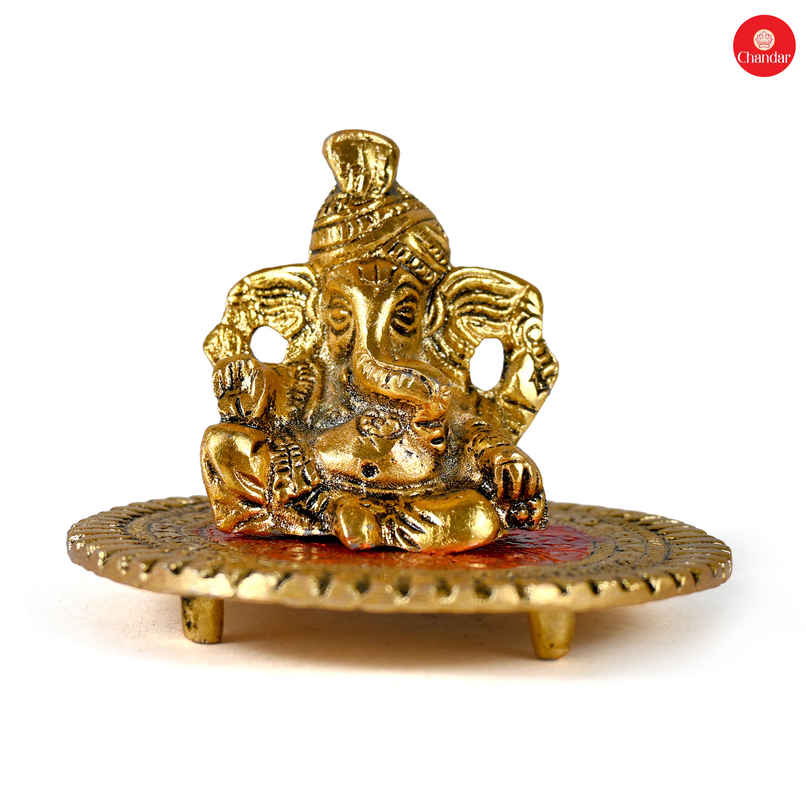 Metal Pagdi Lord Ganesh Idol | For Puja | Chandar Metal Pagdi Lord Ganesh Idol | For Puja | Chandar