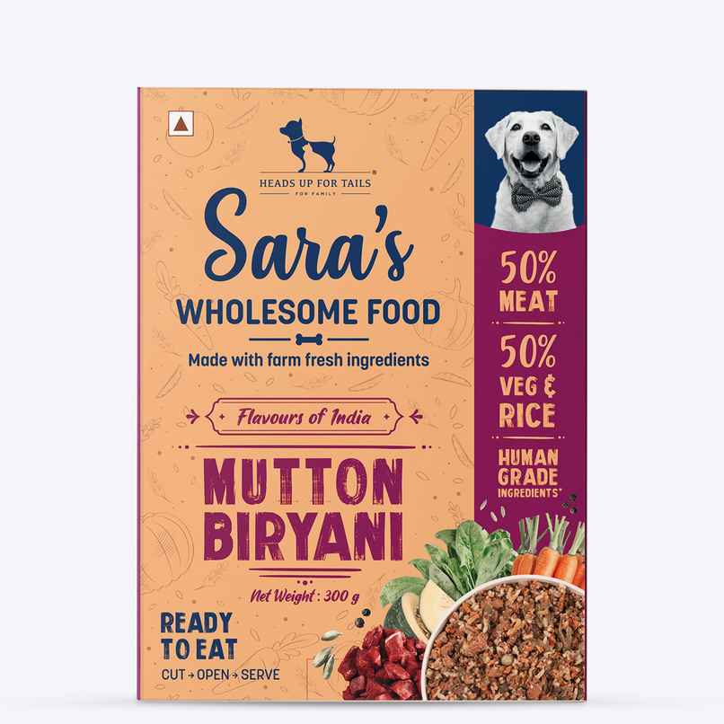 HUFT Sara's Wholesome Food Mutton Biryani Dog Food Pack
