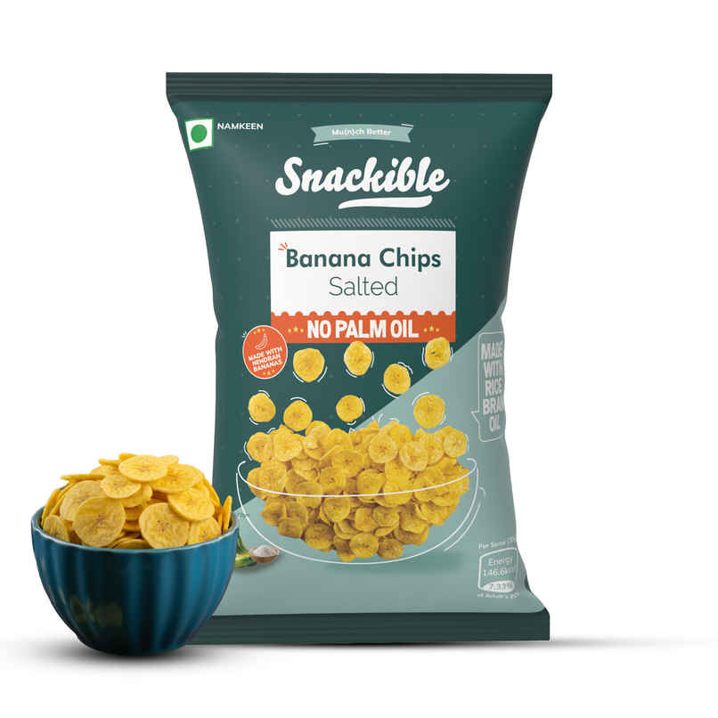 Snackible Salted Banana chips | No Palm Oil