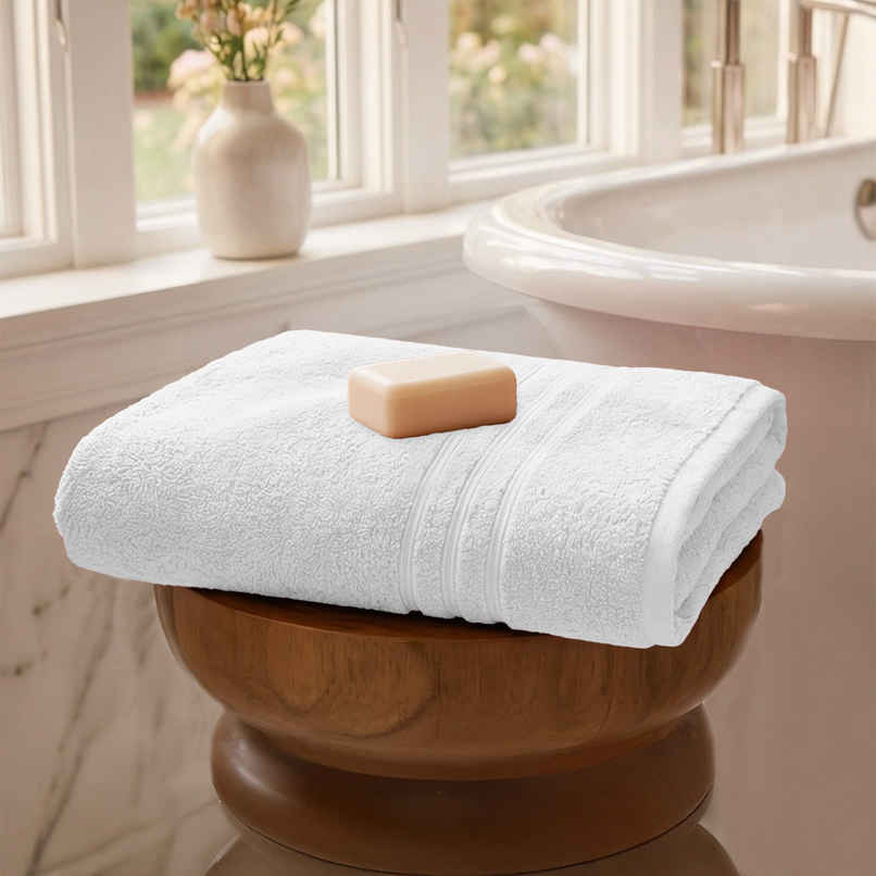 Mytrident Comfort Living Cotton Bath Towel | 28 in x 55 in | Ice Grey Mytrident Comfort Living Cotton Bath Towel | 28 in x 55 in | Ice Grey