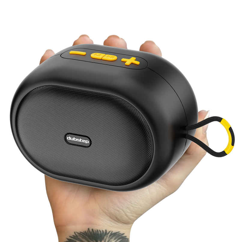 Dubstep Pop 1200 Wireless Speaker | 12W Output | 16 Hrs Playtime | 52 mm Drivers | TWS Pairing | Black