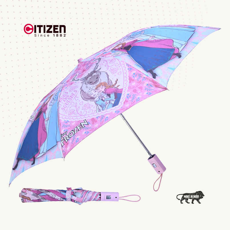 Citizen Auto Folding Kids Umbrella Frozen Print | 21 Inch | 3 Fold Citizen Auto Folding Kids Umbrella Frozen Print | 21 Inch | 3 Fold