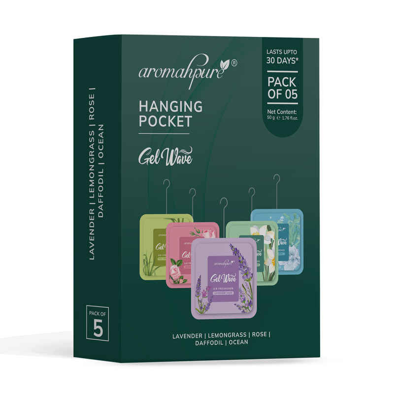 Aromahpure Gel Wave Bathroom Freshener | Assorted | Pack of 5