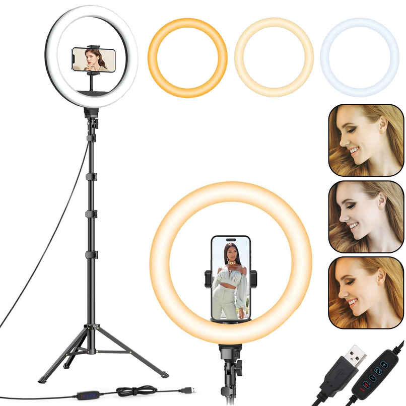 Kratos 10 Inch Ring Light with 7 Feet Tripod Stand Kratos 10 Inch Ring Light with 7 Feet Tripod Stand