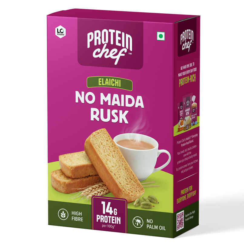 Protein Chef High Protein No Maida Premium Rusk (Elaichi Toast)