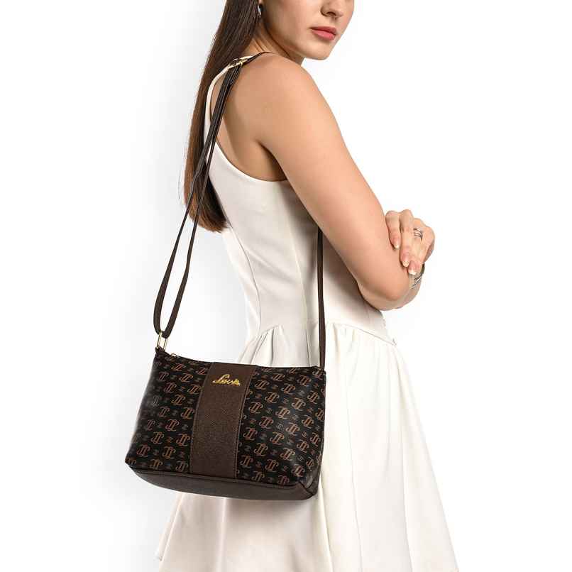 Lavie Women's Mono Ll Evelynn Crossbody Sling Bag | Ladies Purse Handbag | Brown