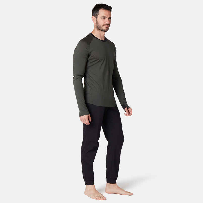 Decathlon Domyos Men Cotton Fitness Trackpants | Black | L