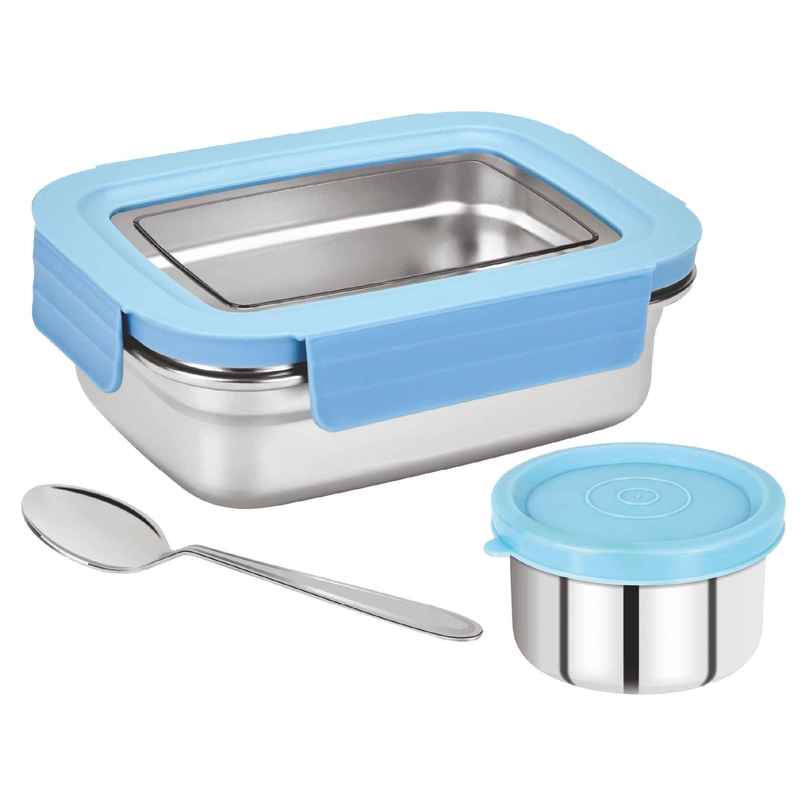Stainless Steel Lunch Box with Inner Container and Spoon | Leak Proof , BPA Free for Office School Stainless Steel Lunch Box with Inner Container and Spoon | Leak Proof , BPA Free for Office School