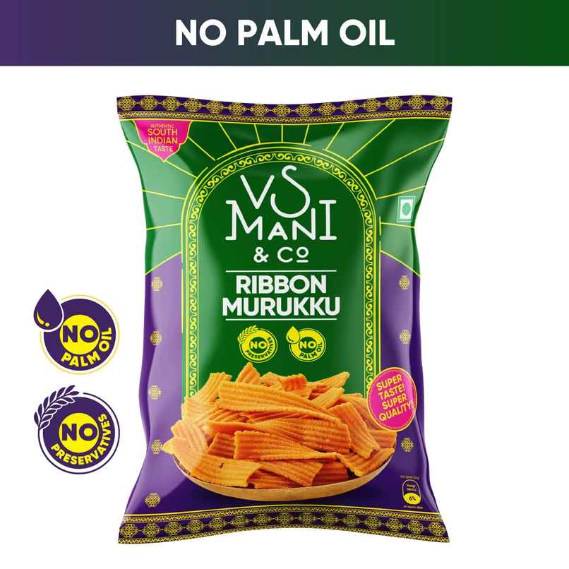 VS Mani Garlic Ribbon Murukku, No Palm Oil VS Mani Garlic Ribbon Murukku, No Palm Oil