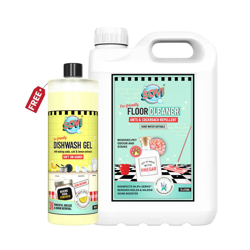 SOVI Floor Cleaner | Vinegar Power | Repels Cockroaches & Ants | Removes Stains & Odour | Lavender