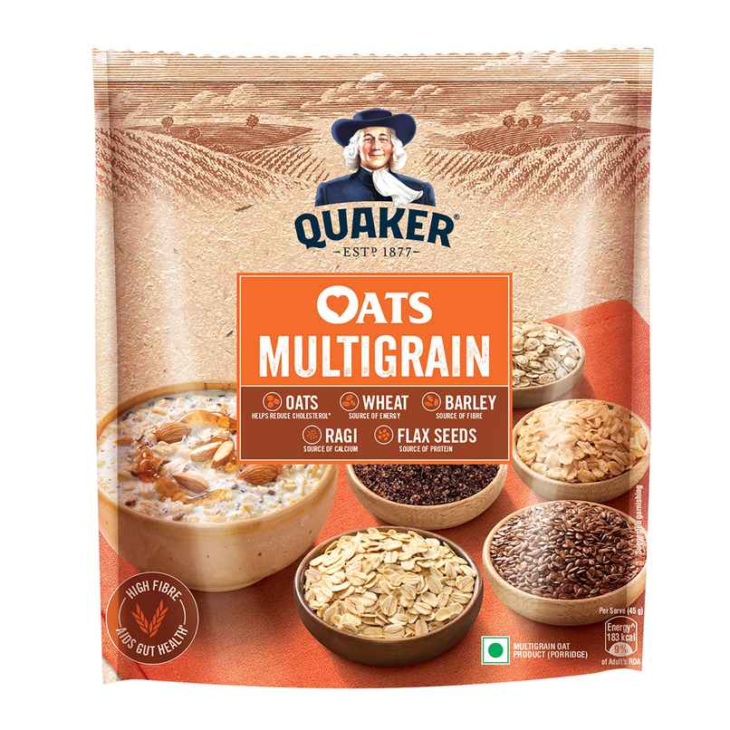 Quaker Oats Multigrain Rolled Oats Wholegrain High Protein & Fibre Dalia Porridge