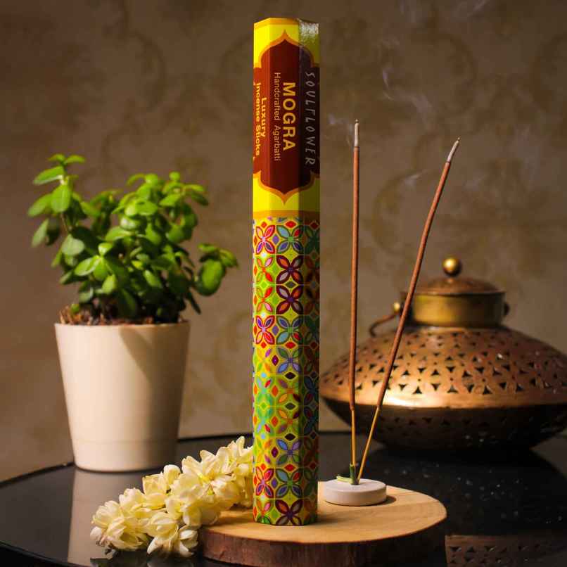 Soulflower Mogra Natural Premium Long Lasting Agarbatti | 20 Sticks