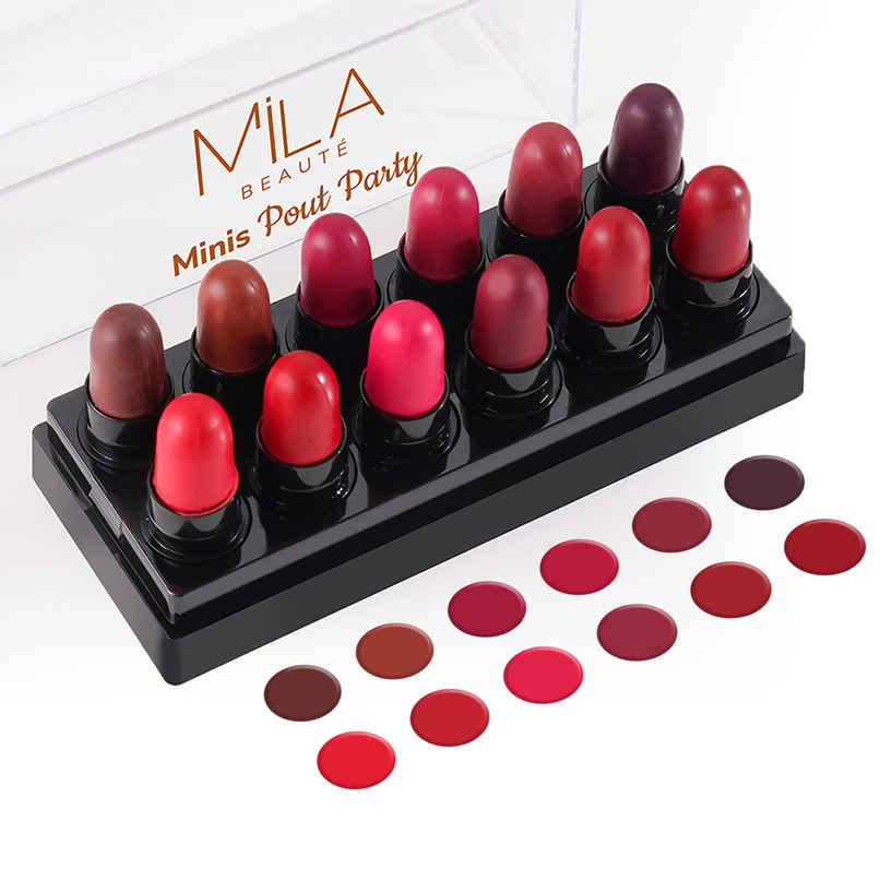 Mila Beaute Minis Pout Party Lipstick | Fits All Pocket Set B