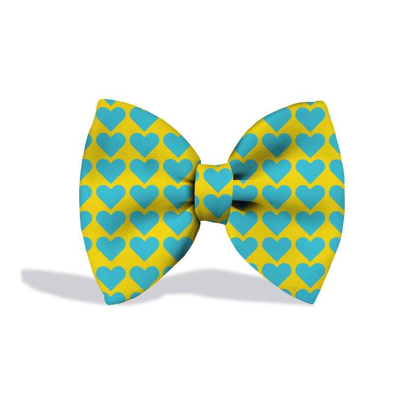 Pawsindia All Hearts Pattern Bow Tie - S Pawsindia All Hearts Pattern Bow Tie - S