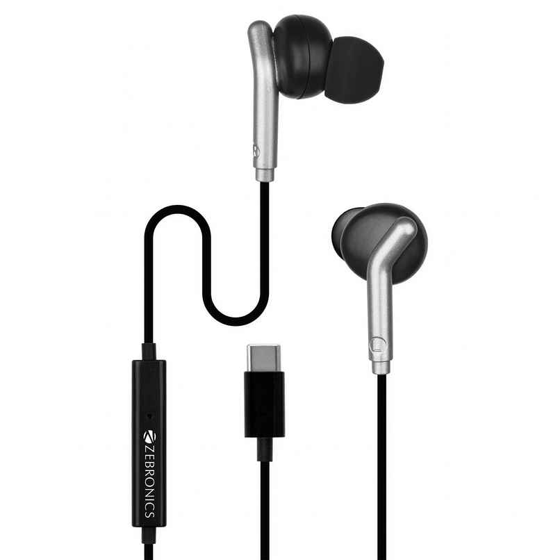 Zebronics Bro C Type C Wired Earphone, 1.2M Cable, Light Weight, In Ear Design | Black Zebronics Bro C Type C Wired Earphone, 1.2M Cable, Light Weight, In Ear Design | Black
