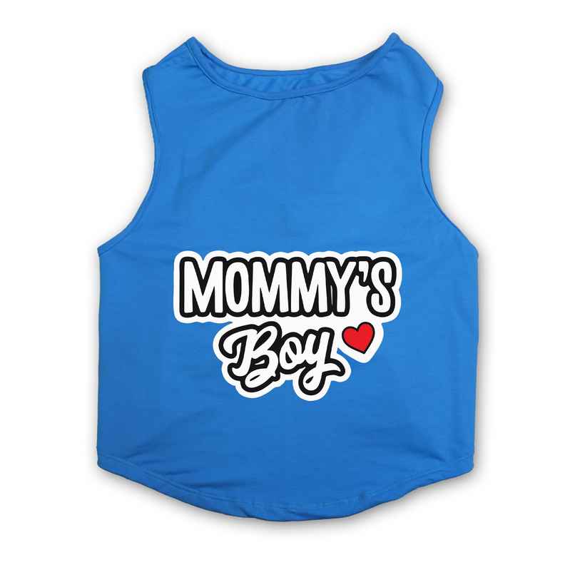 PawsIndia Sleeveless Printed Dog T-Shirt - Mommy's Boy | S - Blue PawsIndia Sleeveless Printed Dog T-Shirt - Mommy's Boy | S - Blue