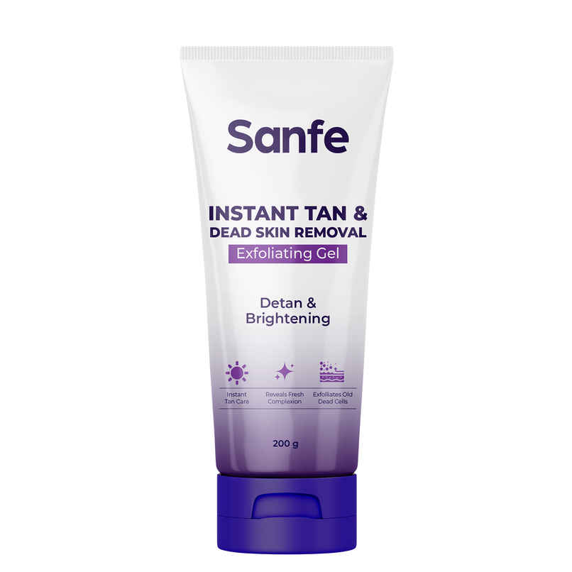 Sanfe Instant Tan & Dead Skin Removal Gel | Gentle De Tan Exfoliating Gel